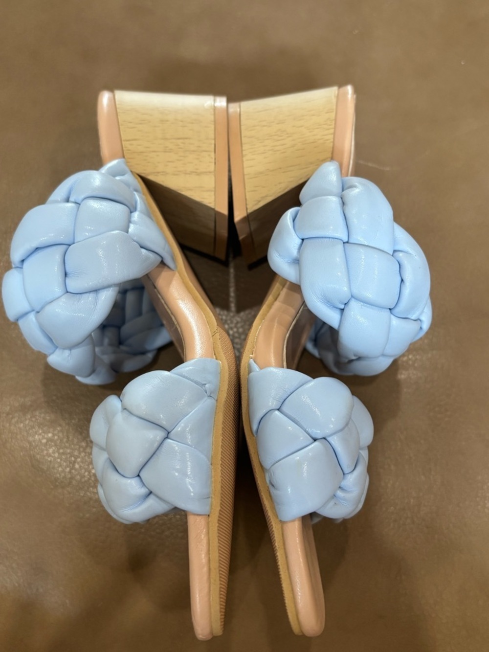Braided Double-Strap Block chunky Heel Mules - Picture 3 of 4